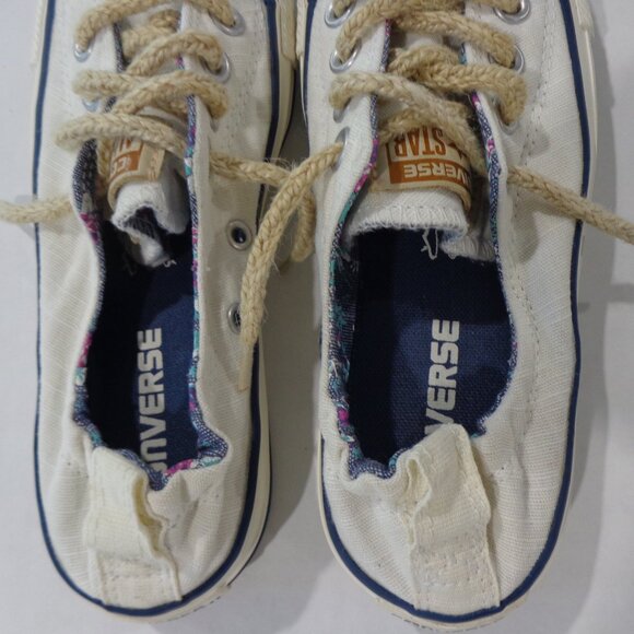 Converse All Star White Shoreline Rope Laces Slip On Women Size 5.5 - Picture 5 of 7